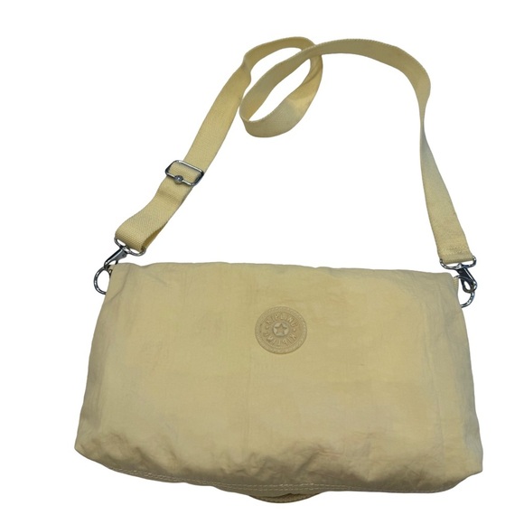 Kipling Frug Fold Over Zip Top Crossbody/ Shoulder Bag Butter Yellow - Picture 2 of 16